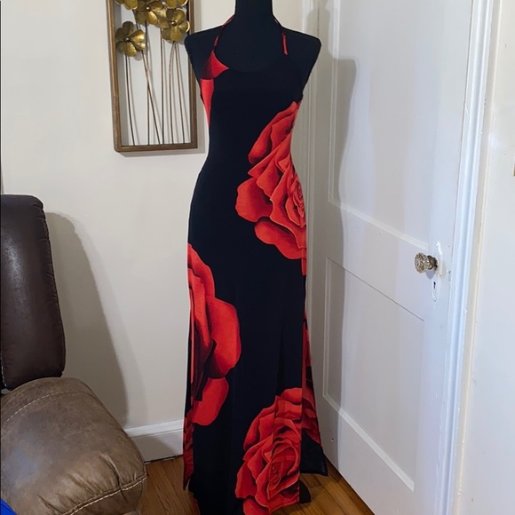 Hot Miami Styles Dresses & Skirts - Red and black floral tropical sundress size small